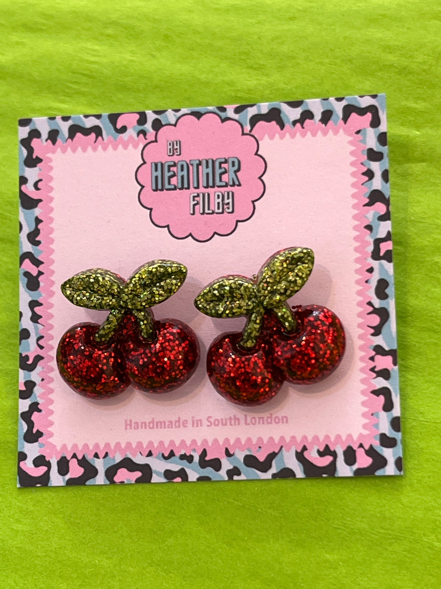 Cherry Studs by Heather Filby
