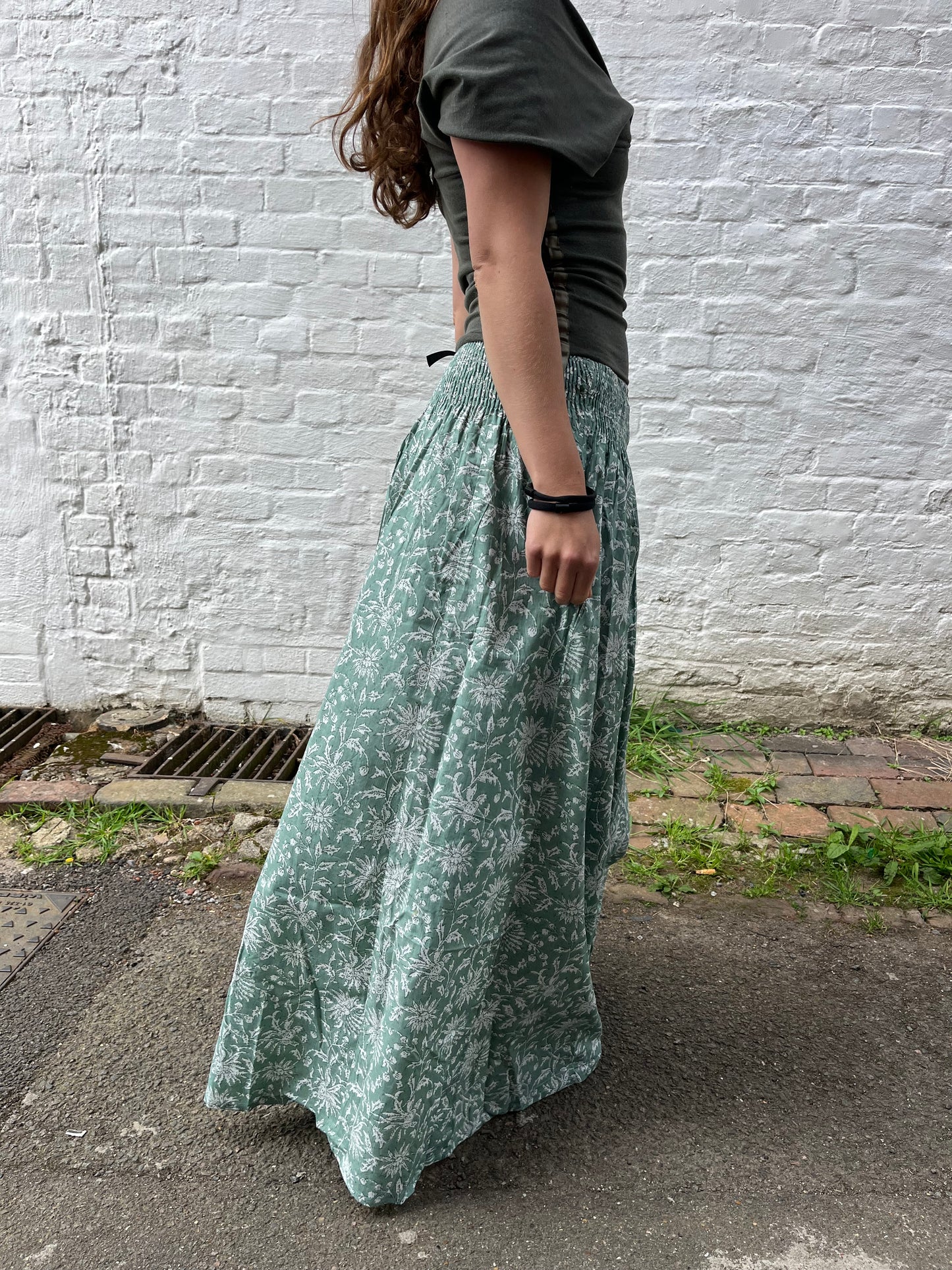 Wide Leg Floral Trousers