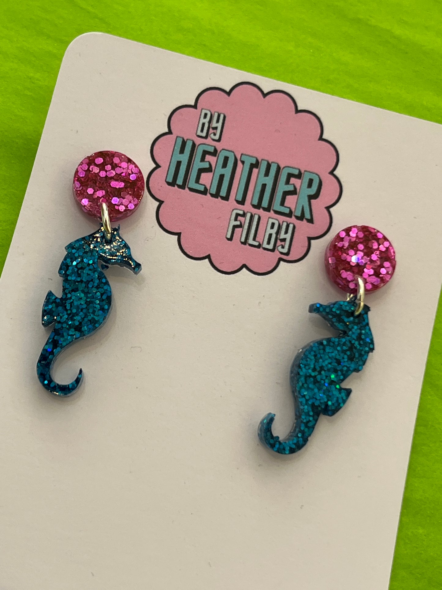 Small Seahorse Earrings by Heather Filby