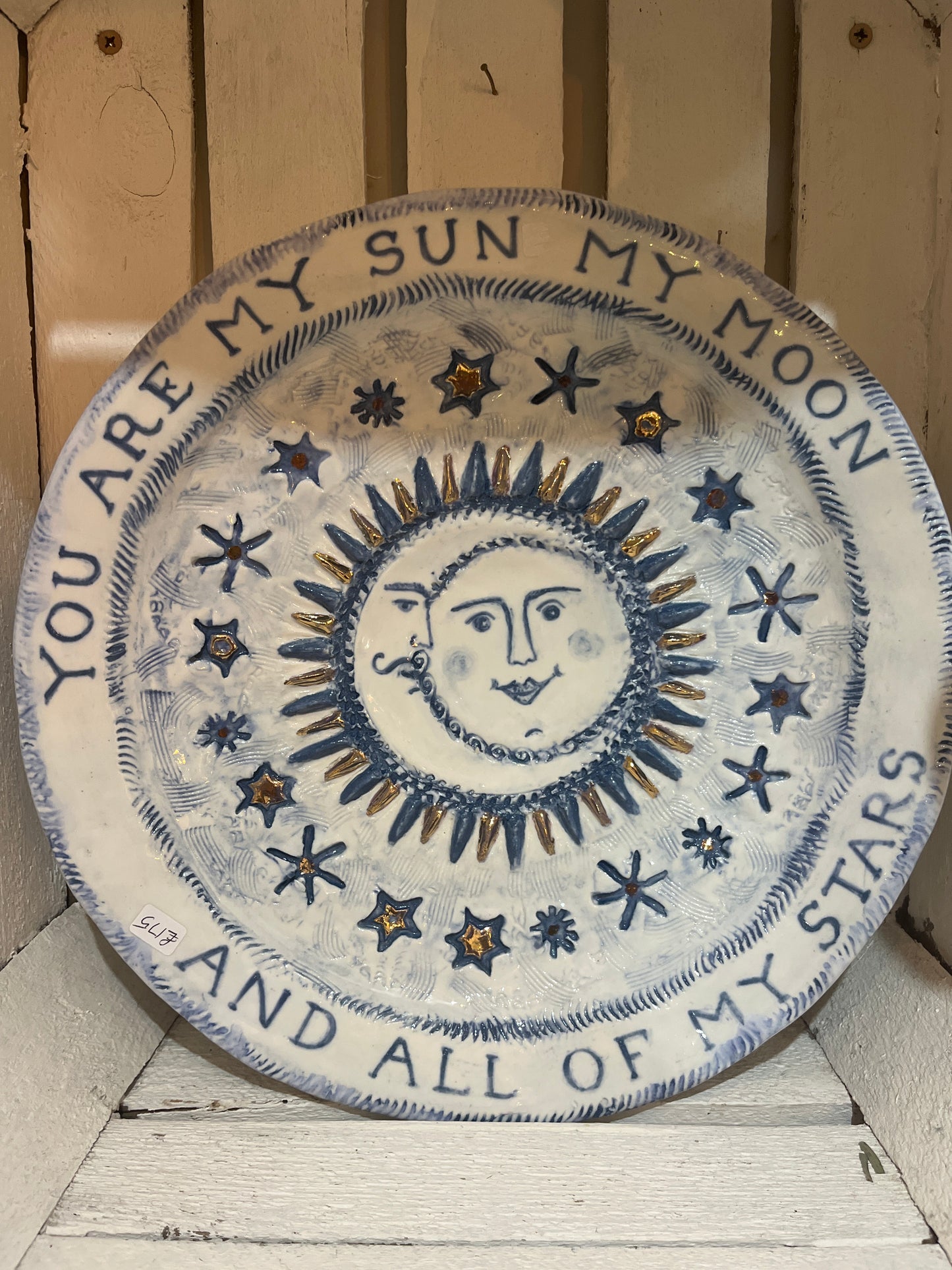 Large Sun and Moon Plate by Jane Tyler
