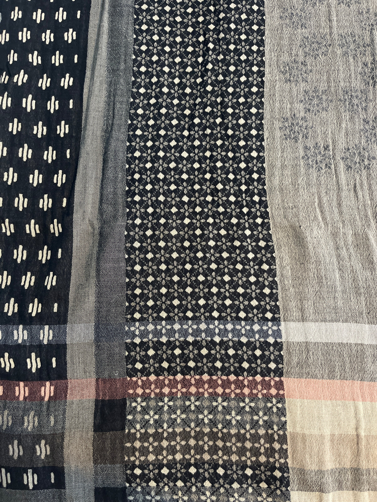 Létol Scarf Daphne Noir Beige