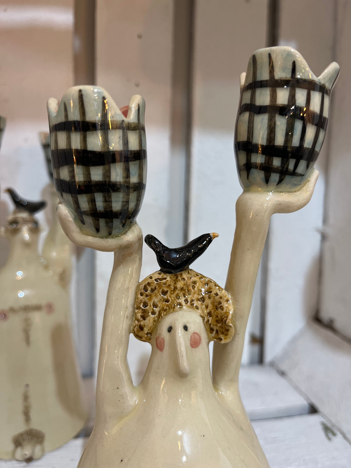 Nudey’s with Blackbird Heads by AliAll Pottery