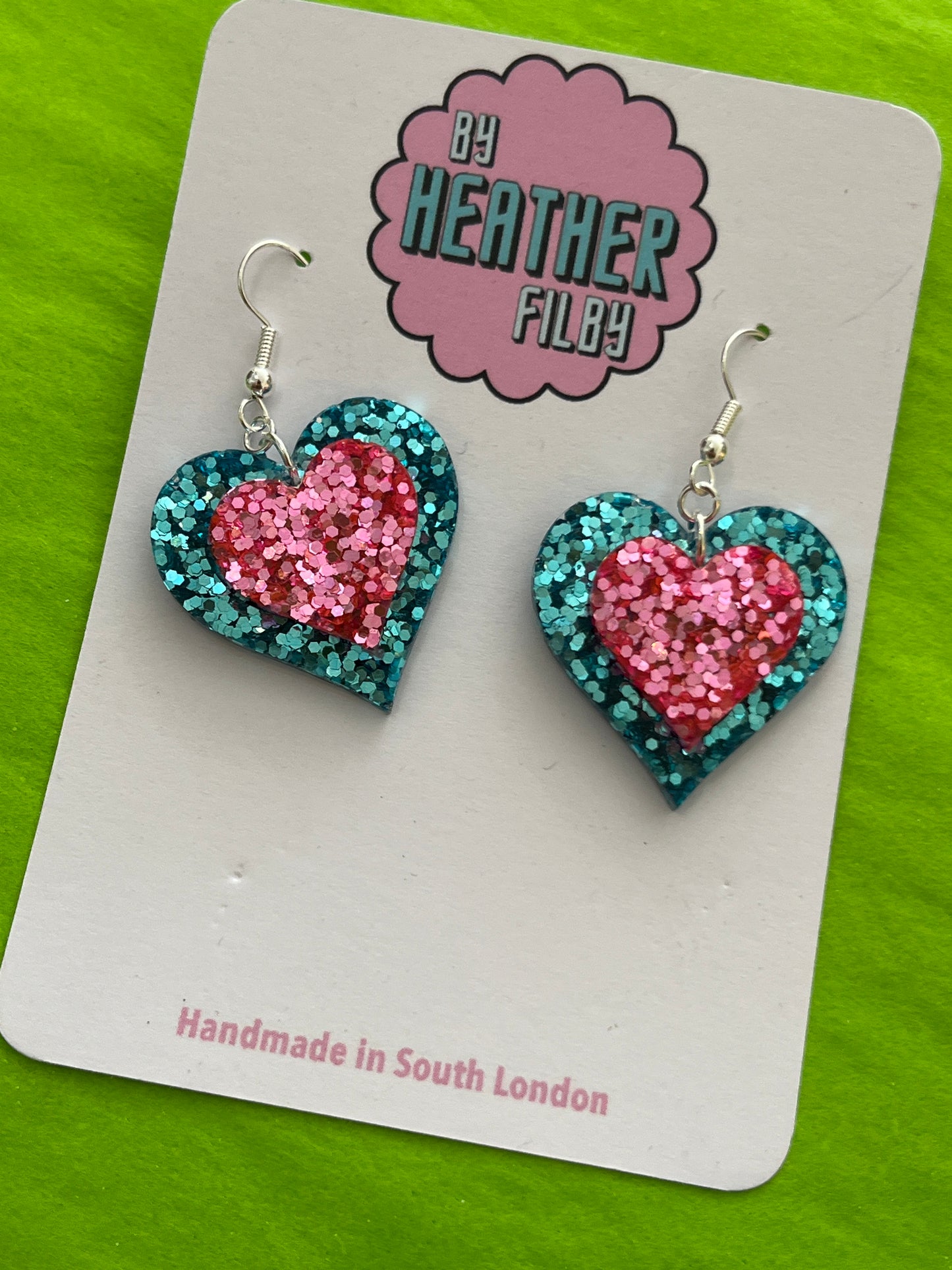 Heart Earrings by Heather Filby