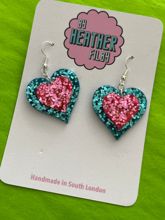 Heart Earrings by Heather Filby