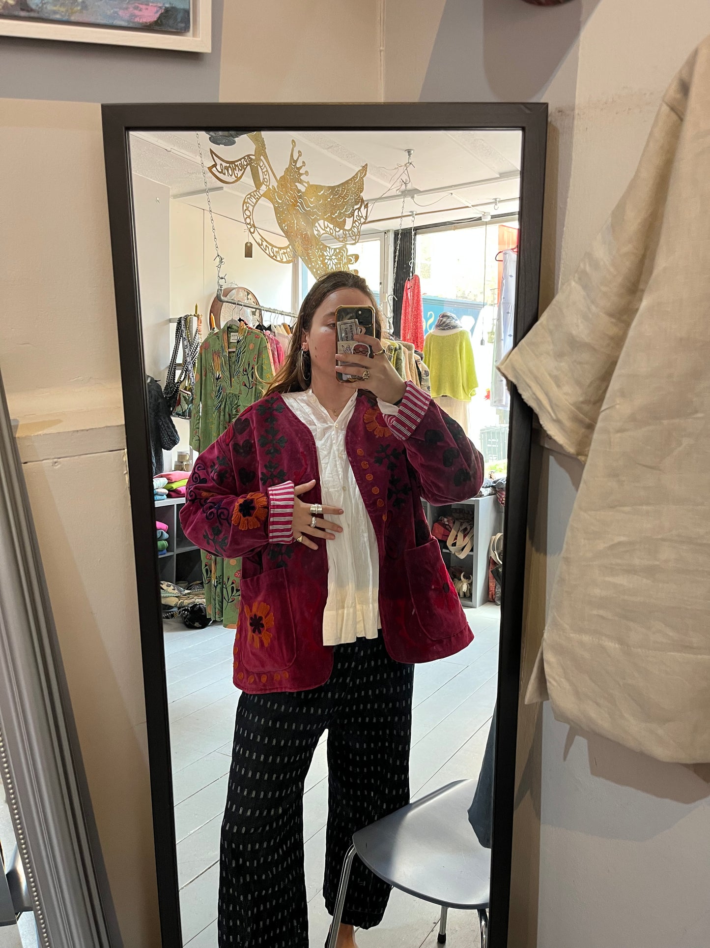 Reversible Pink Embroidered Jacket