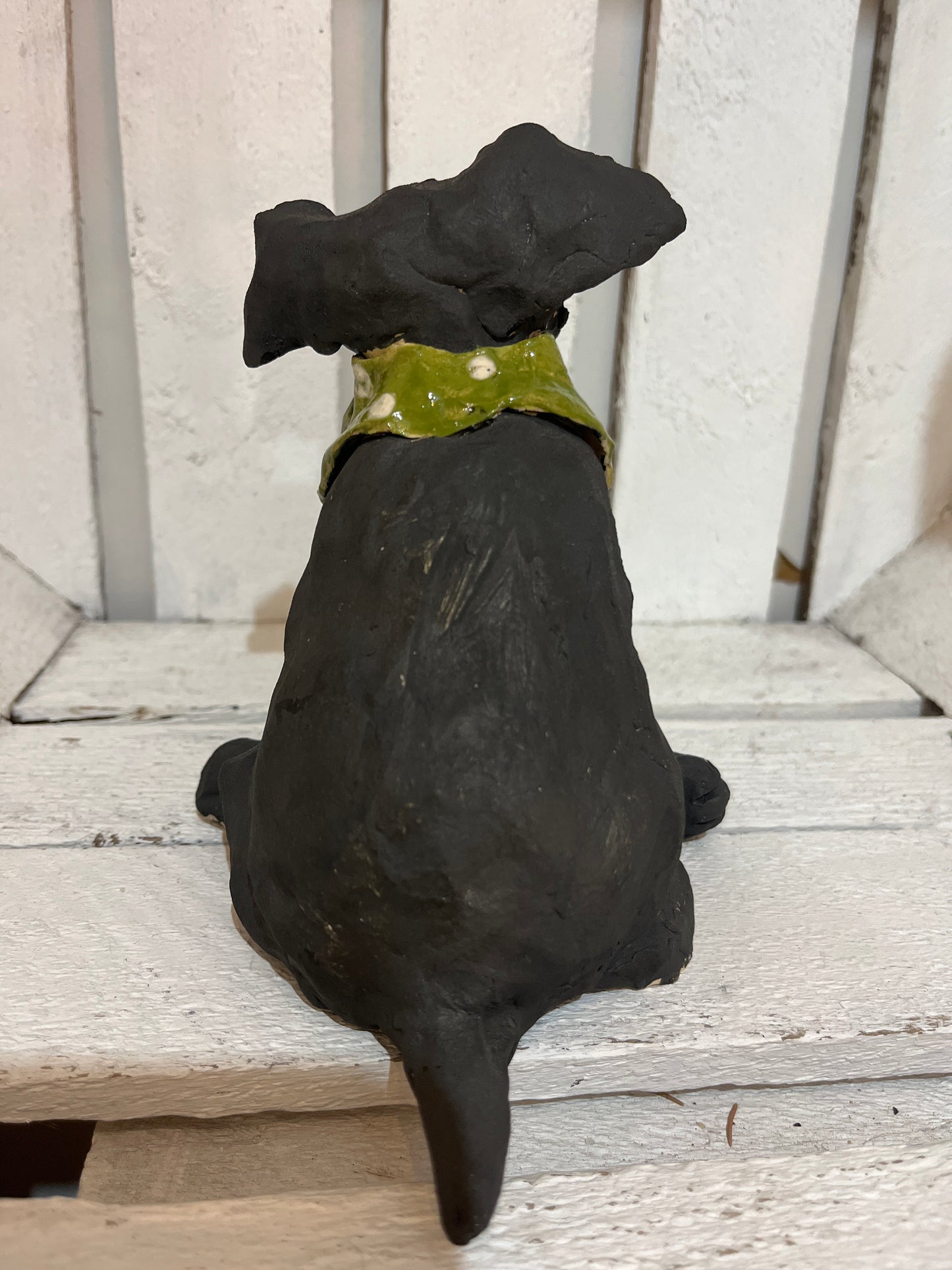 “Sid” The Dog with the Overbite and Bandana by Helen Jewsbury