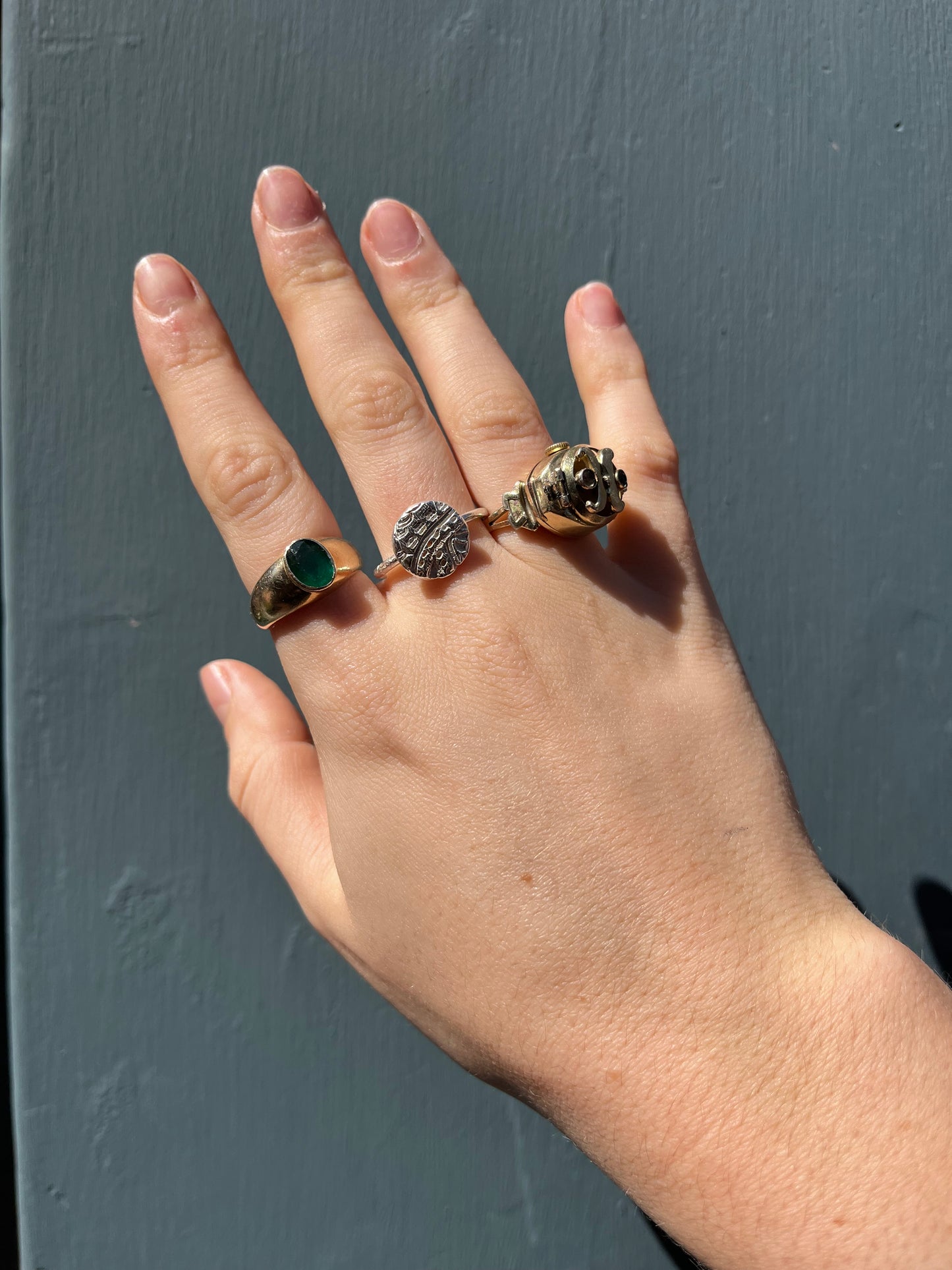 Circular silver ring