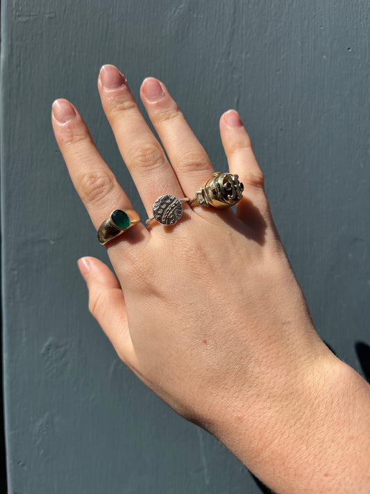 Circular silver ring