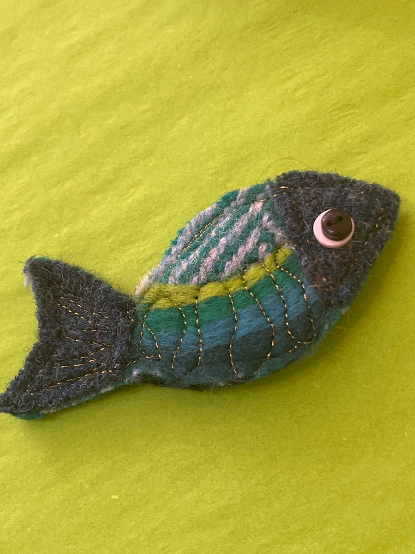 Fish Brooch in Tin