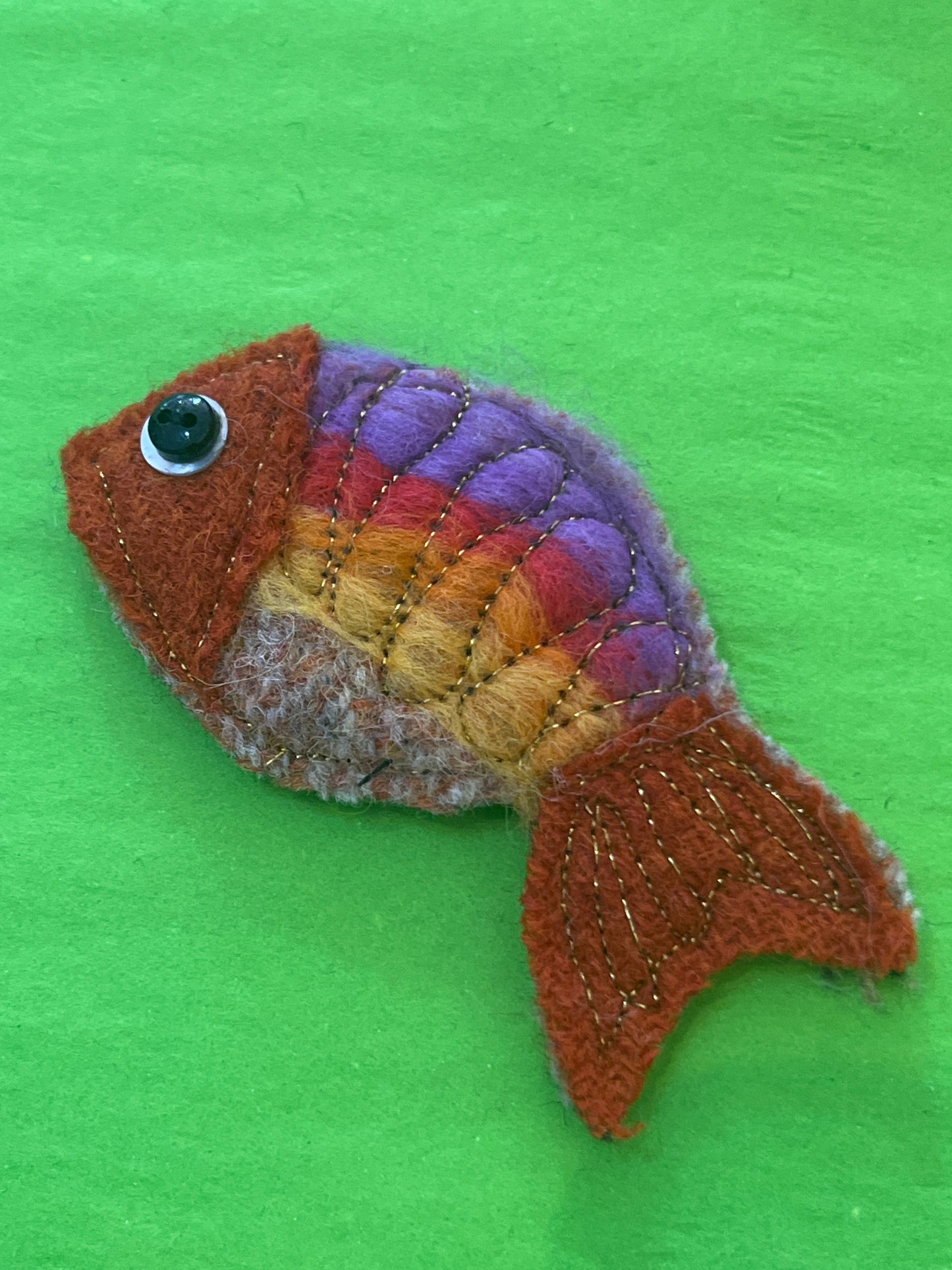 Felted Fish Brooch