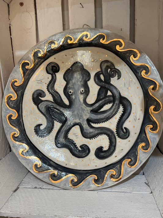 Large Octopus Platter by Jane Tyler