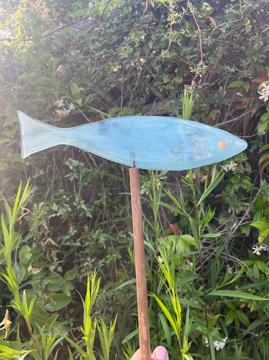 Large Glass Fish on Bamboo Sick