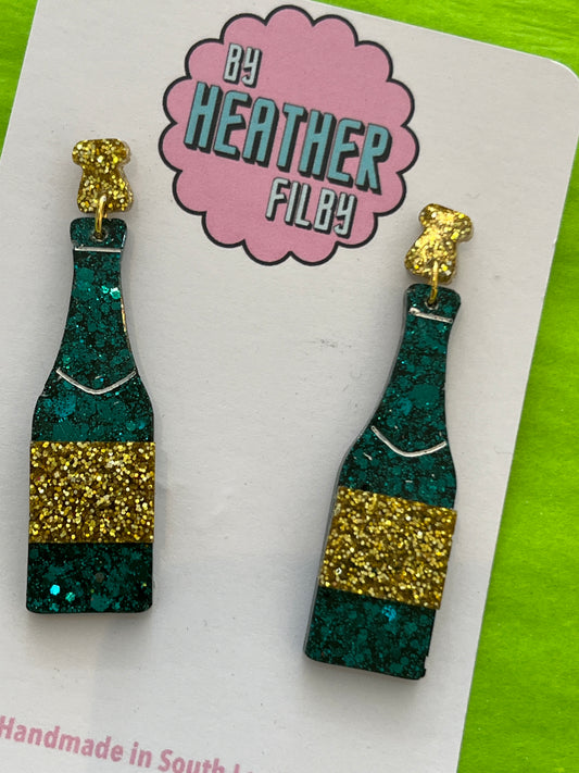 Champagne Earrings by Heather Filby