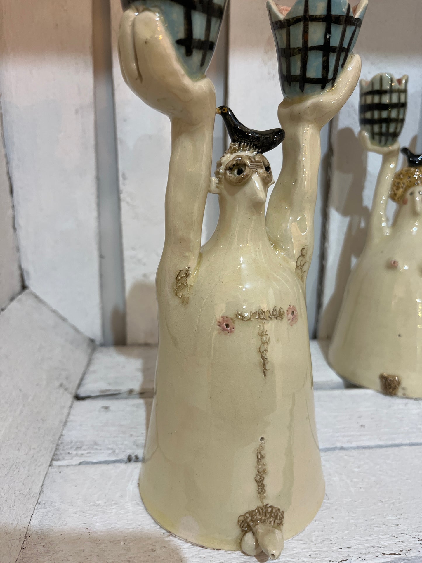 Nudey’s with Blackbird Heads by AliAll Pottery