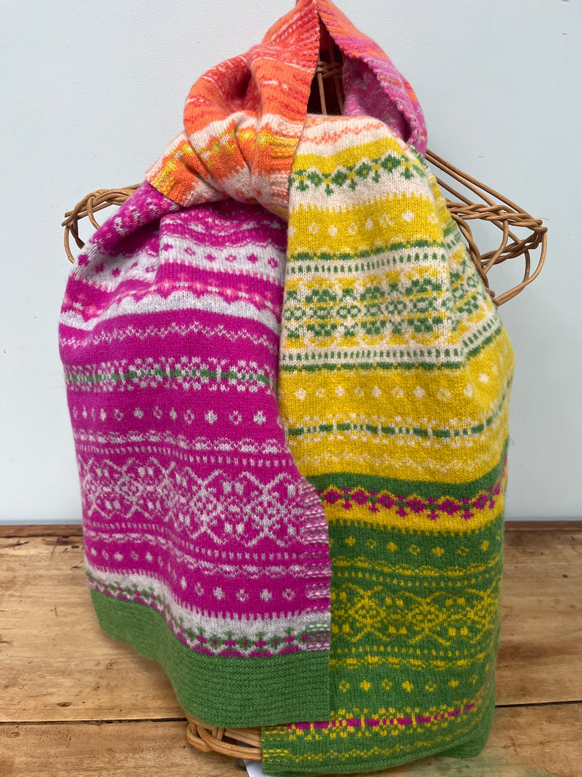 Eribé Alloa Fairisle Scarf Tulip