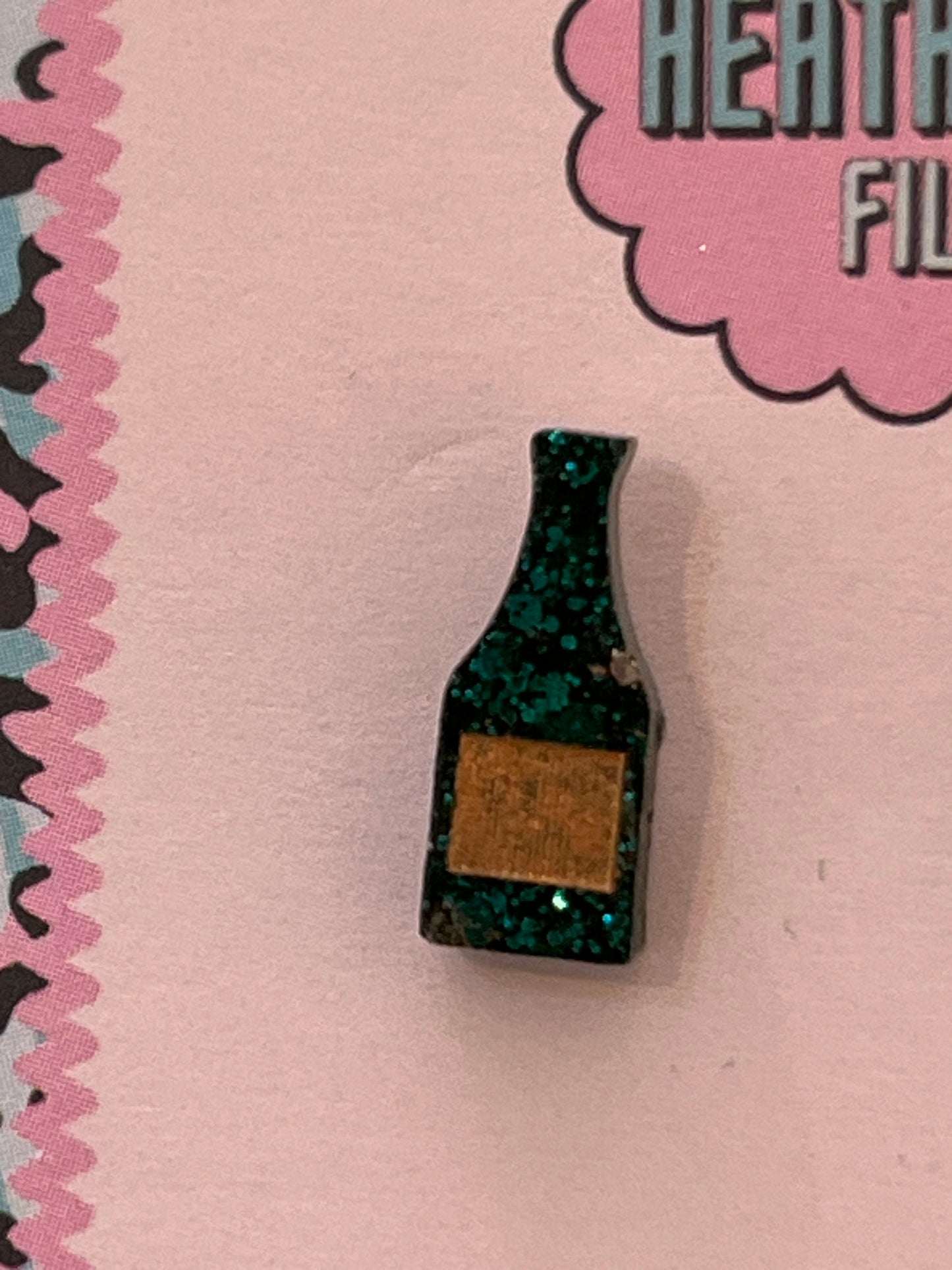 Champagne Bottle Studs by Heather Filby
