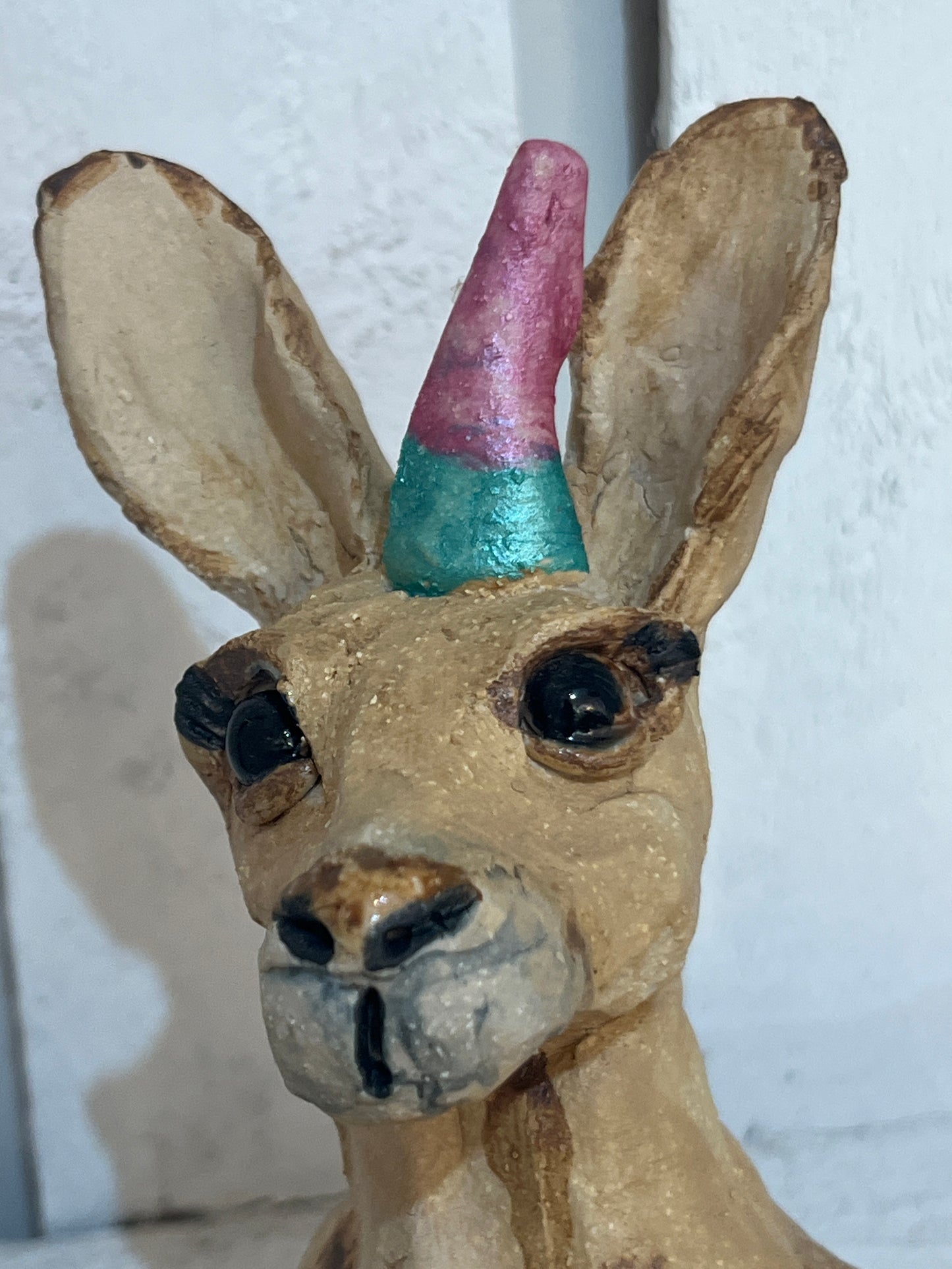 Kangaroo in Party Hat by Helen Jewsbury