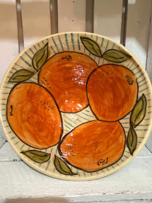Four Large Oranges Bowl by AliAll Pottery