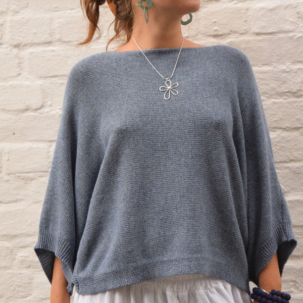 Cadenza Cashmere Blend Boat Neck Tunic