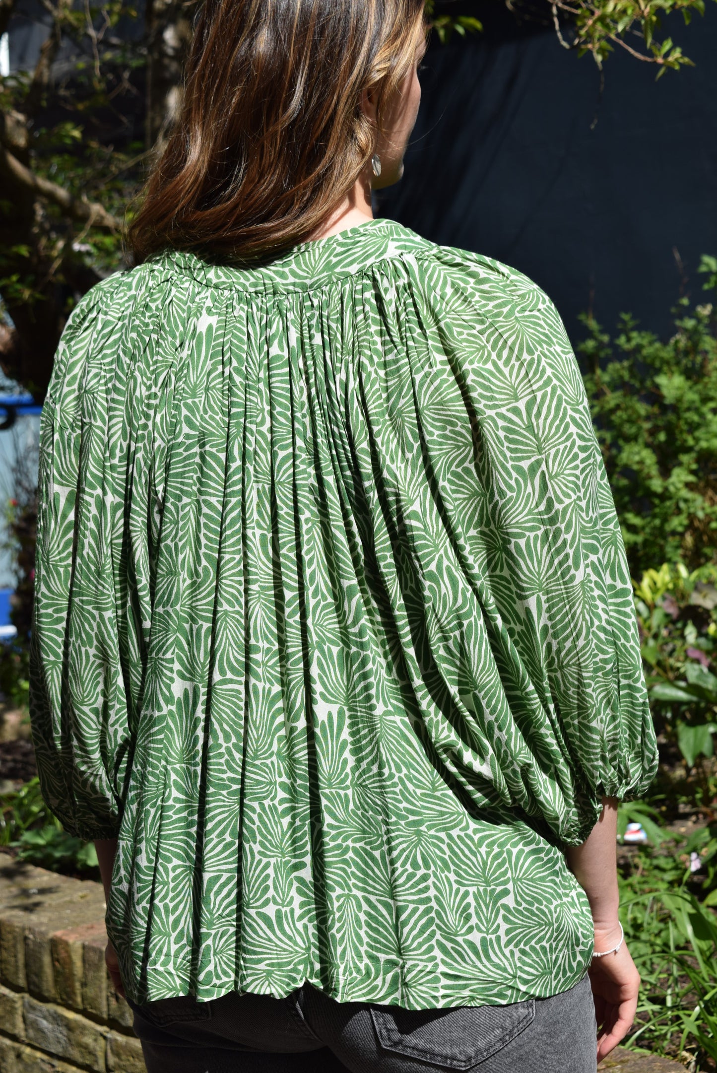 Gabriella Parker Floral Balloon Sleeve Blouse