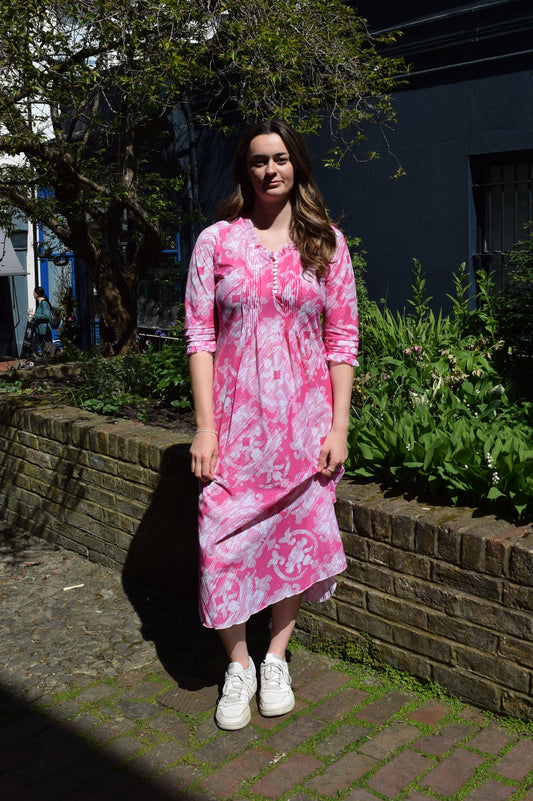 One Season Long Poppy Pink Ikat