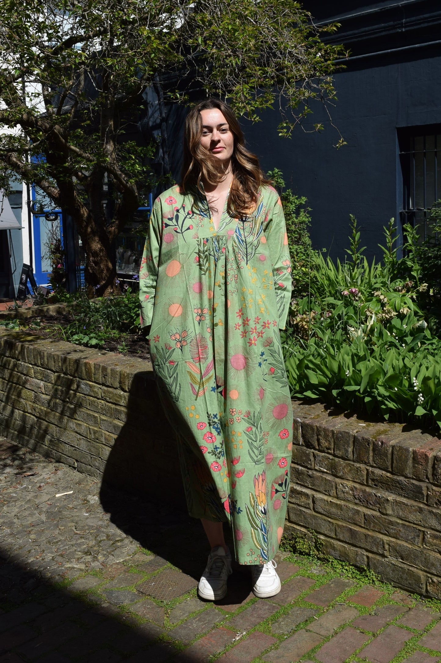 Kladze Sage Green Floral dress