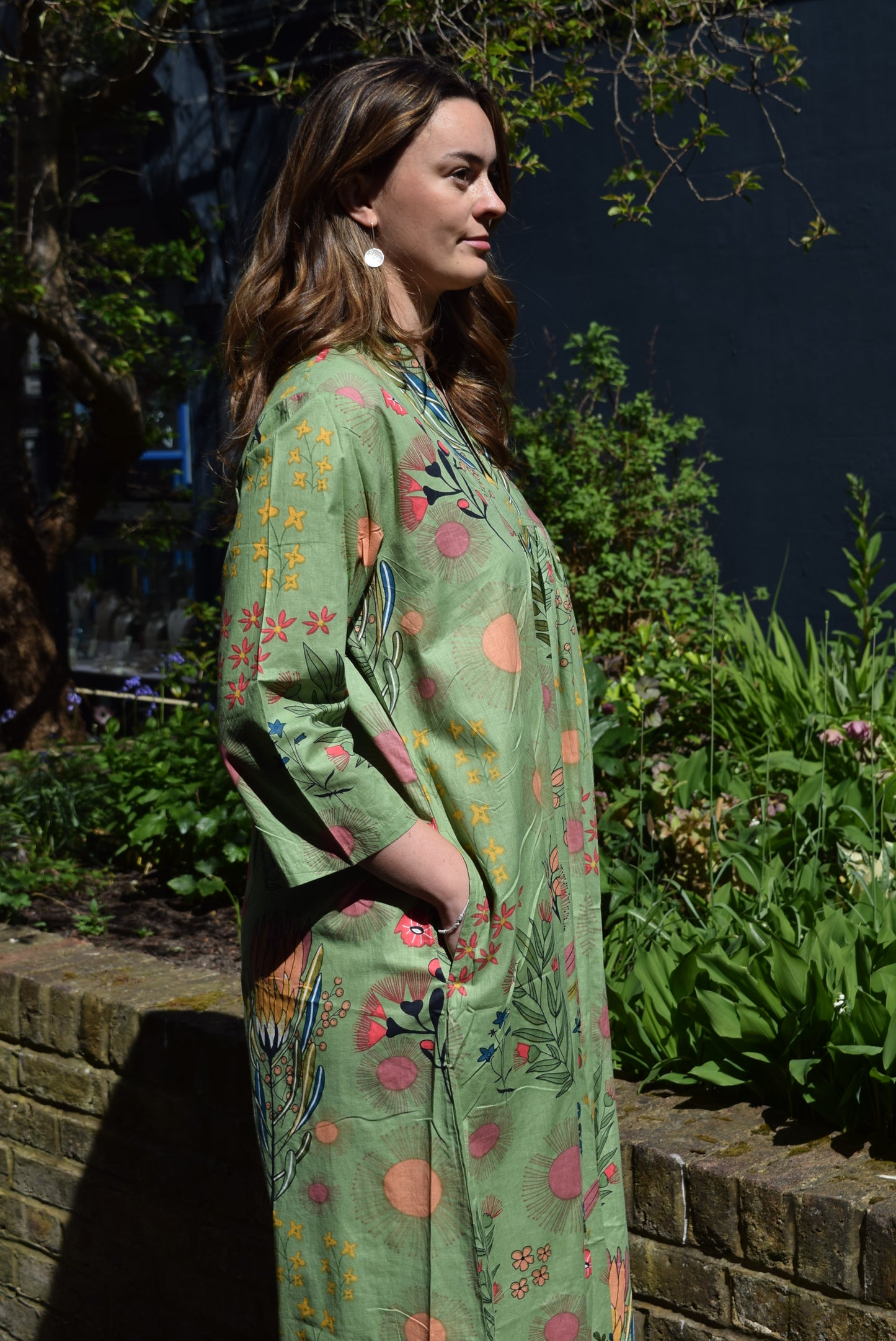 Kladze Sage Green Floral dress
