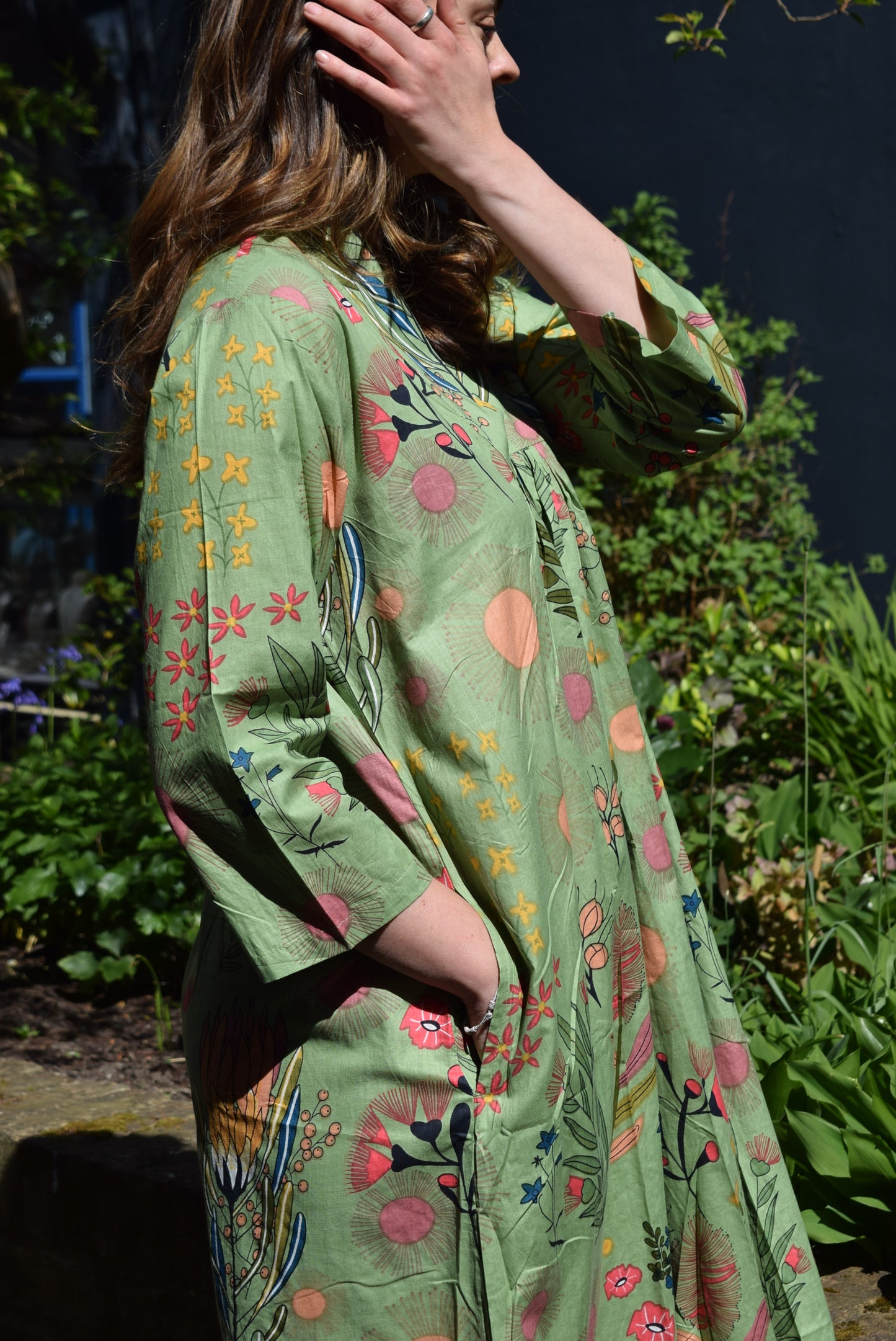 Kladze Sage Green Floral dress