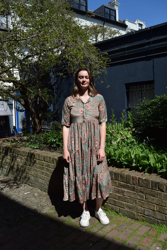 Gabriella Parker Green Floral Maxi dress