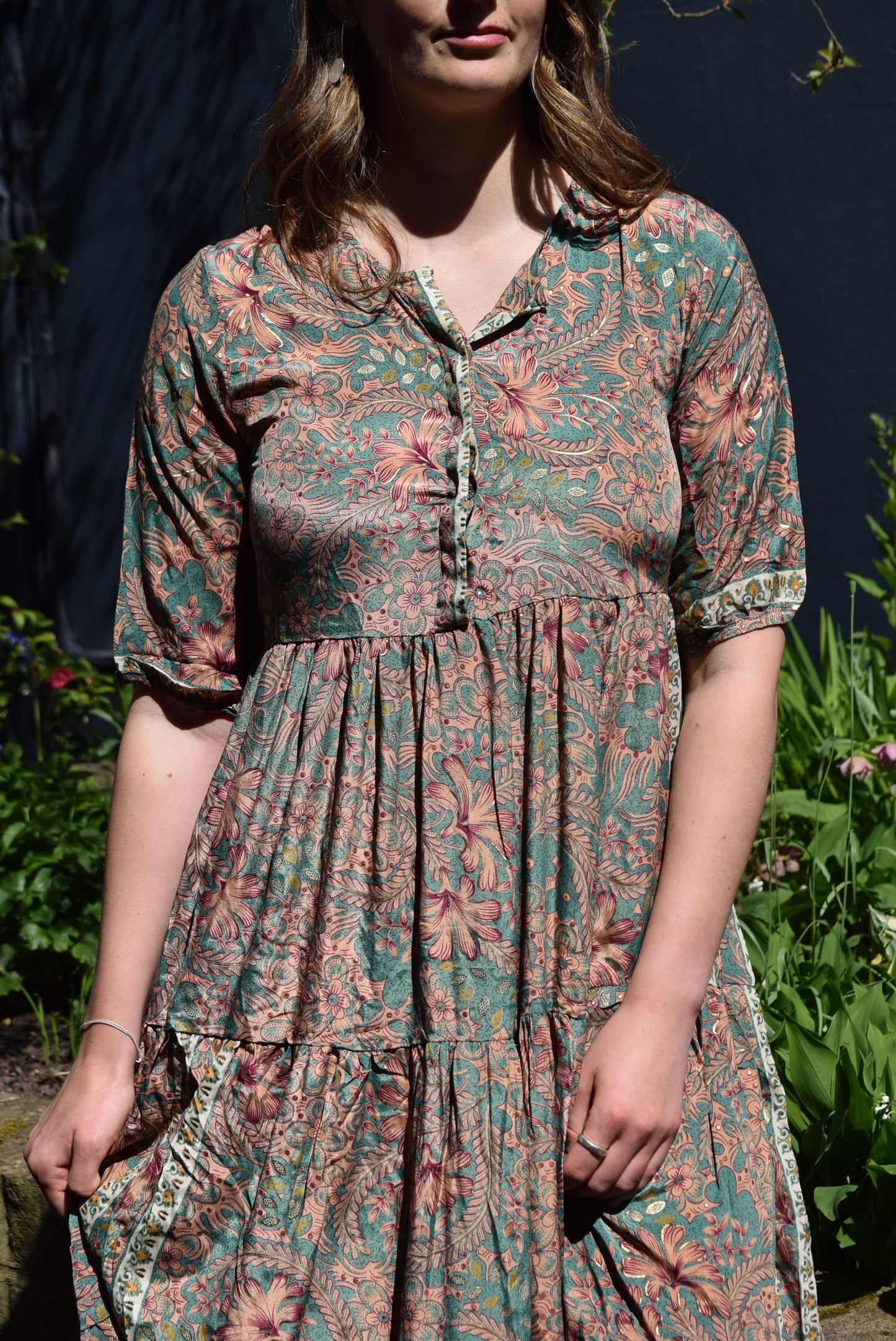 Gabriella Parker Green Floral Maxi dress