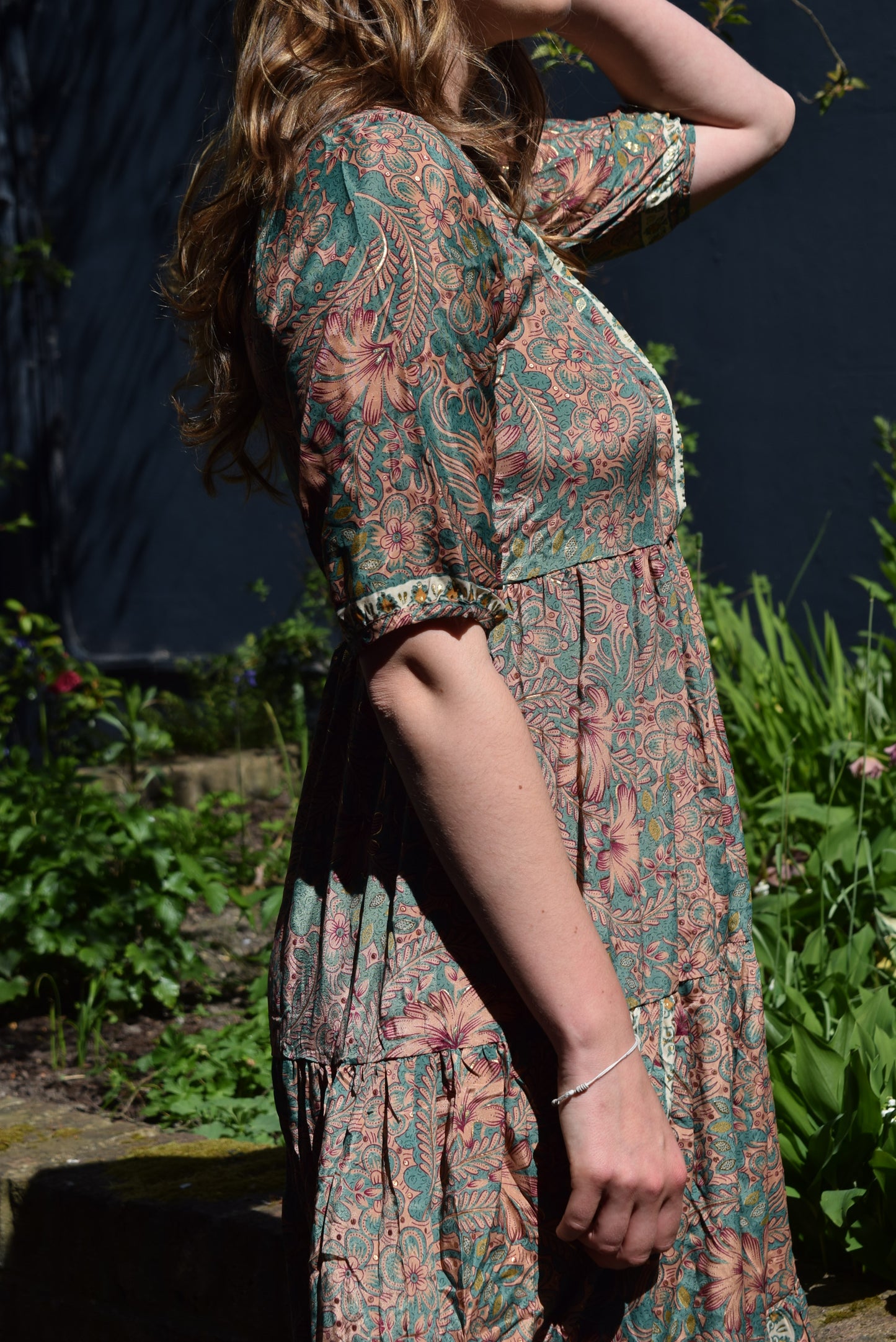 Gabriella Parker Green Floral Maxi dress