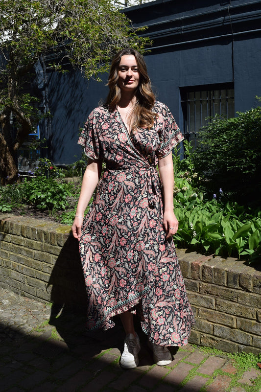 Gabriella Parker Short Sleeve Wrap Dress