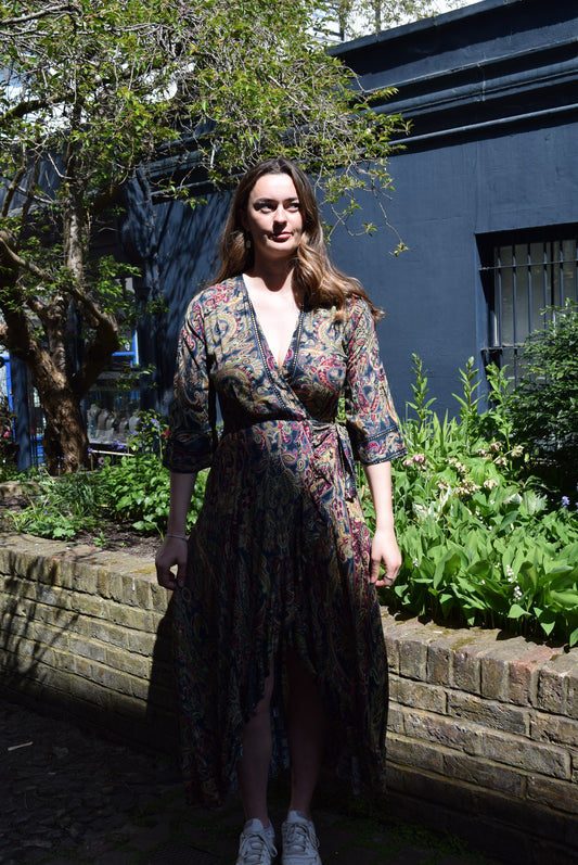 Gabriella Parker 3/4 length sleeve Midi Dress