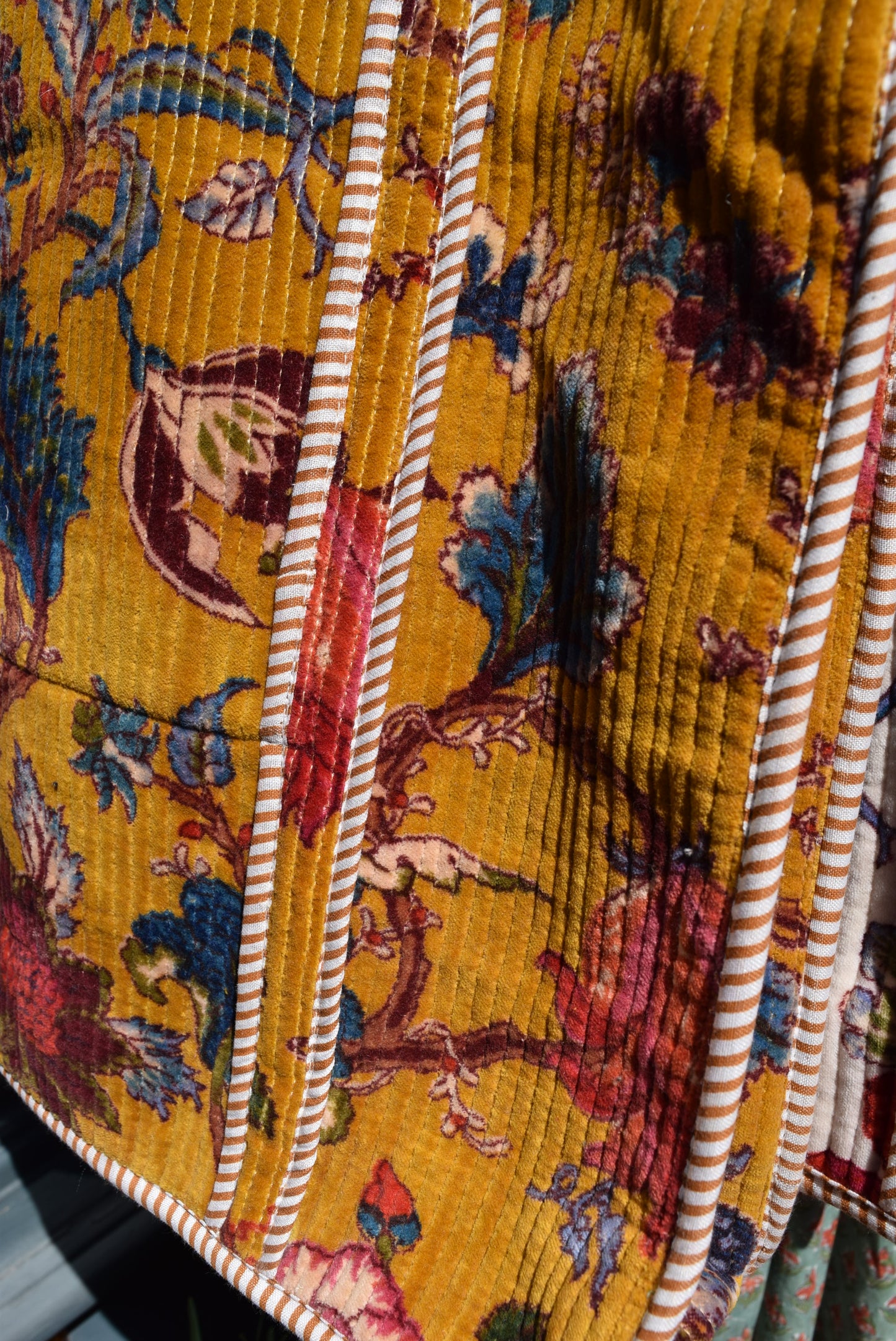 Velvet Floral Shoulder Bag