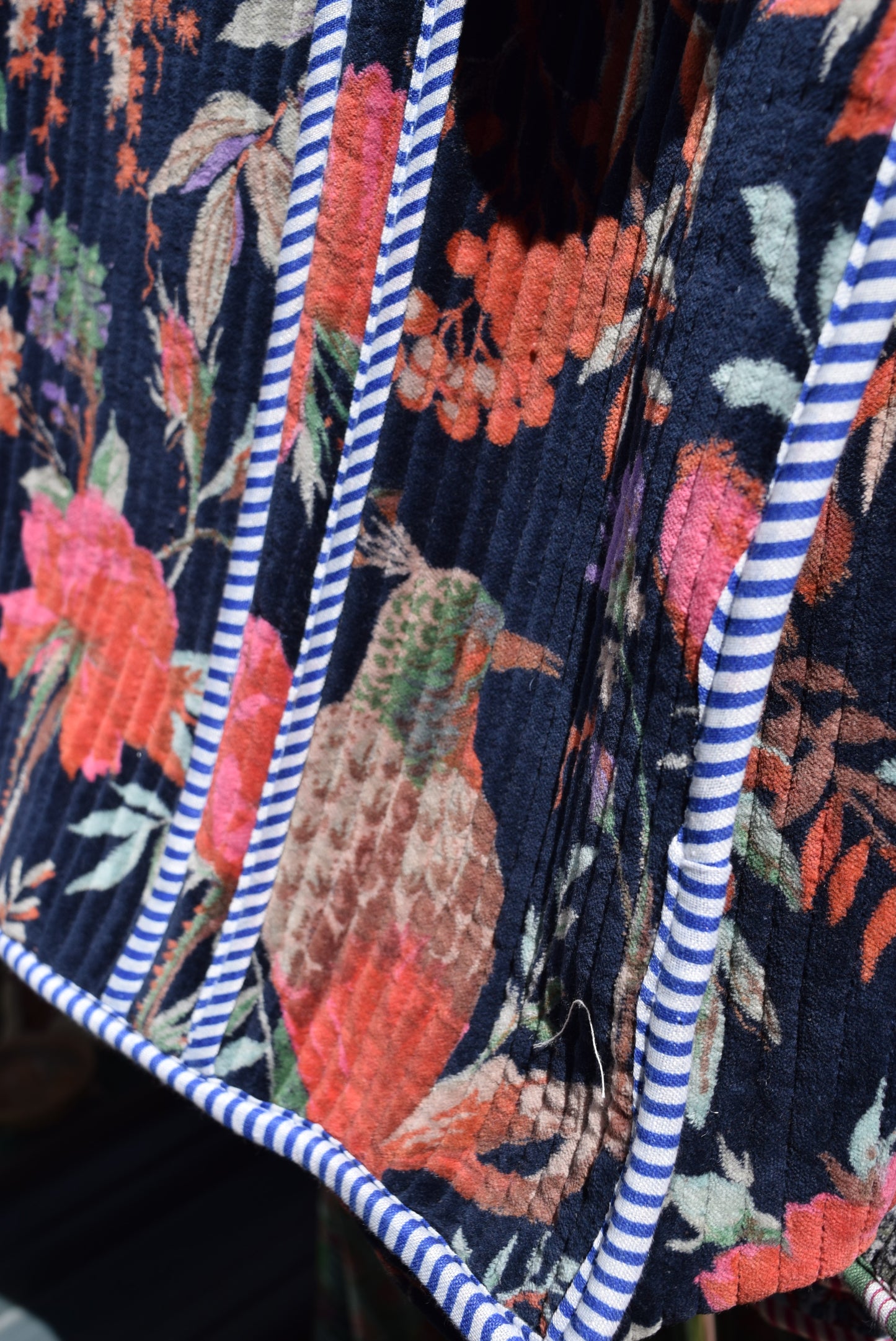 Velvet Floral Shoulder Bag