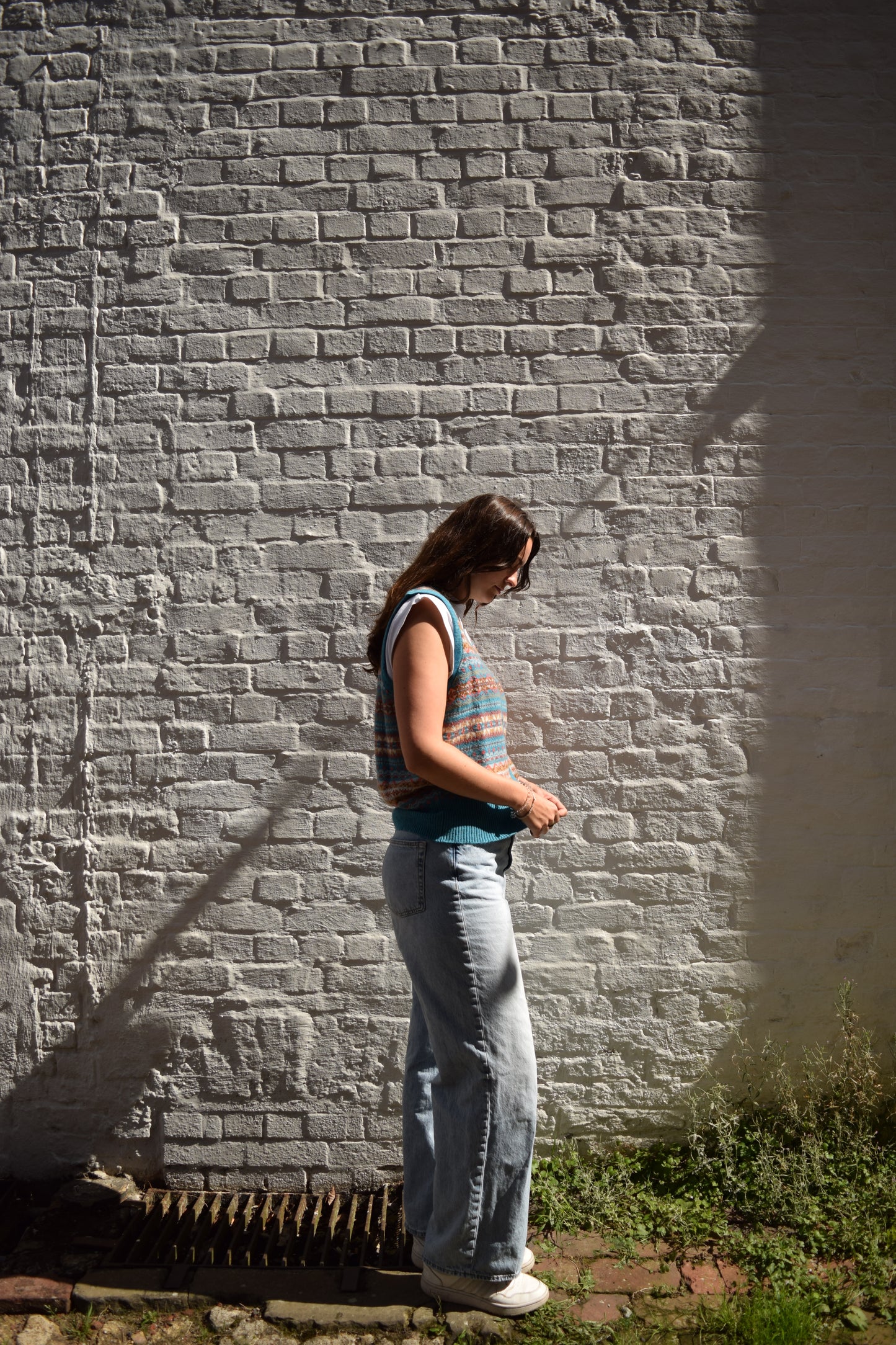 ERIBÉ Women’s Kinross Fair Isle Waistcoat – Topaz