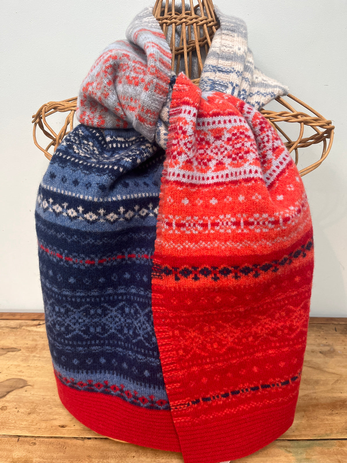 Eribé Alloa Fairisle Scarf Blue- Bella