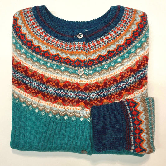 Emerald Alpine Long Cardigan by ERIBÉ – Merino Wool & Angora