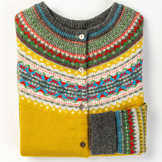 Eribe XS  Women's Wool Long Cardigan in Piccalilli