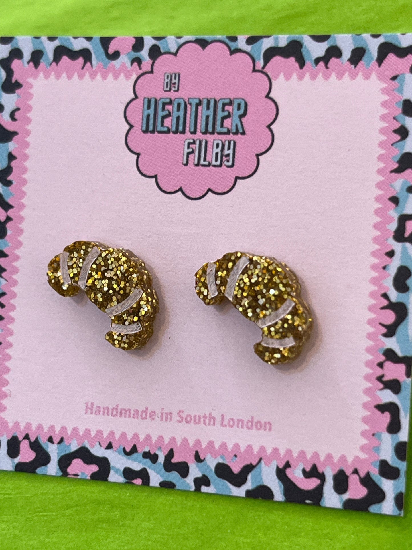 Croissant Studs by Heather Filby