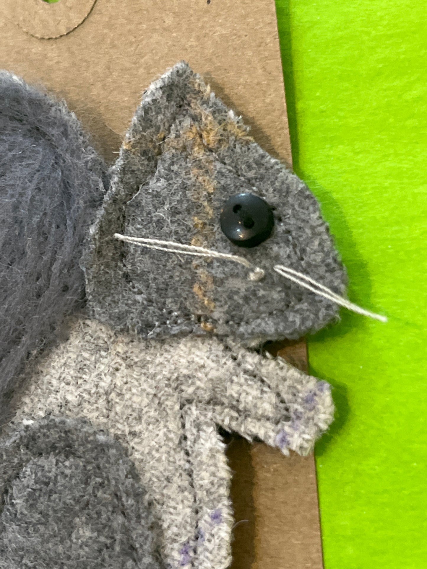 Grey Squirrel Brooch