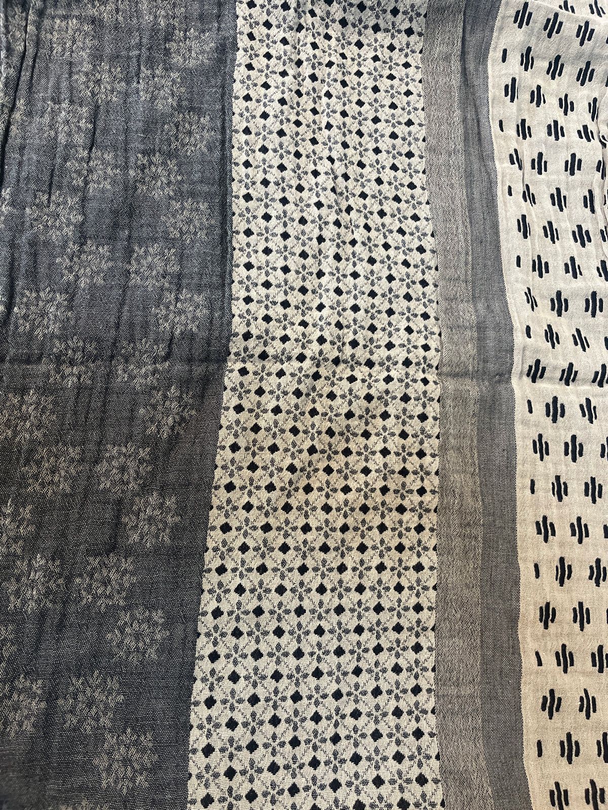 Létol Scarf Daphne Noir Beige