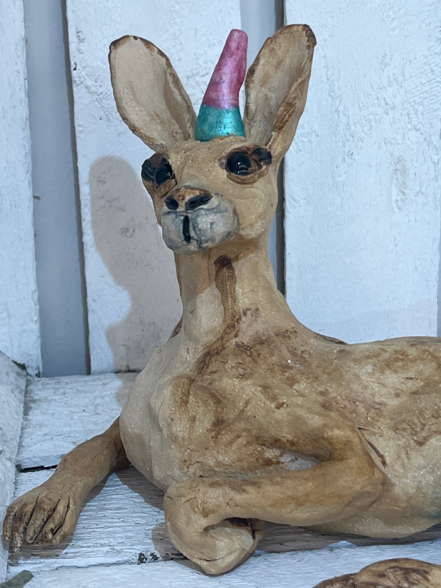 Kangaroo in Party Hat by Helen Jewsbury