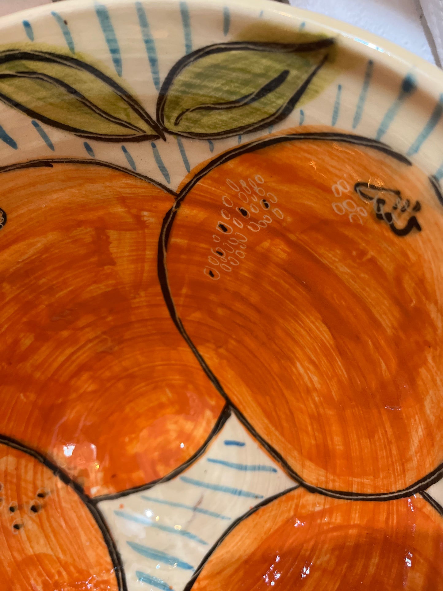 Four Large Oranges Bowl by AliAll Pottery