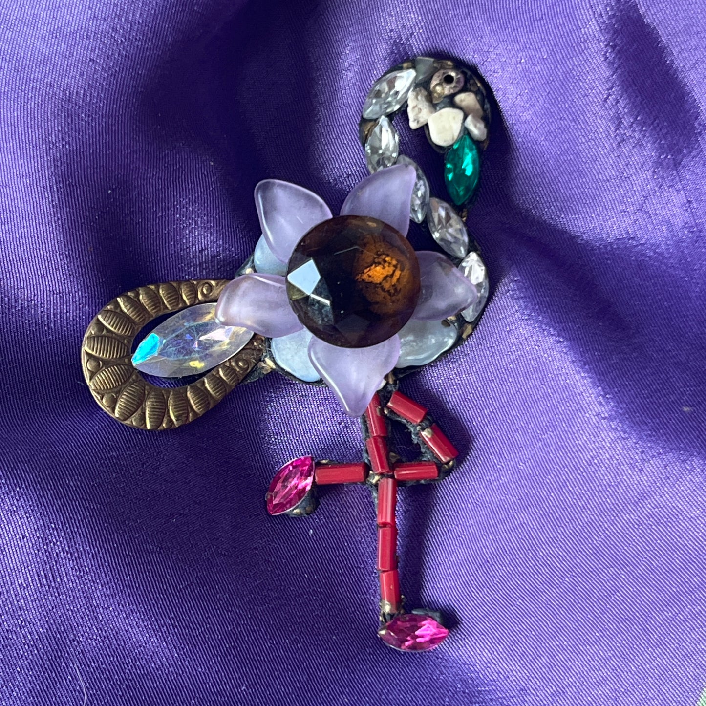 Flamingo Brooch by Annie Sherborne