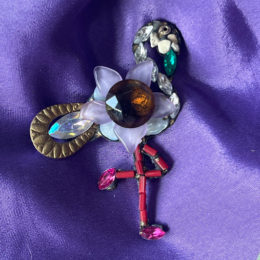 Flamingo Brooch by Annie Sherborne