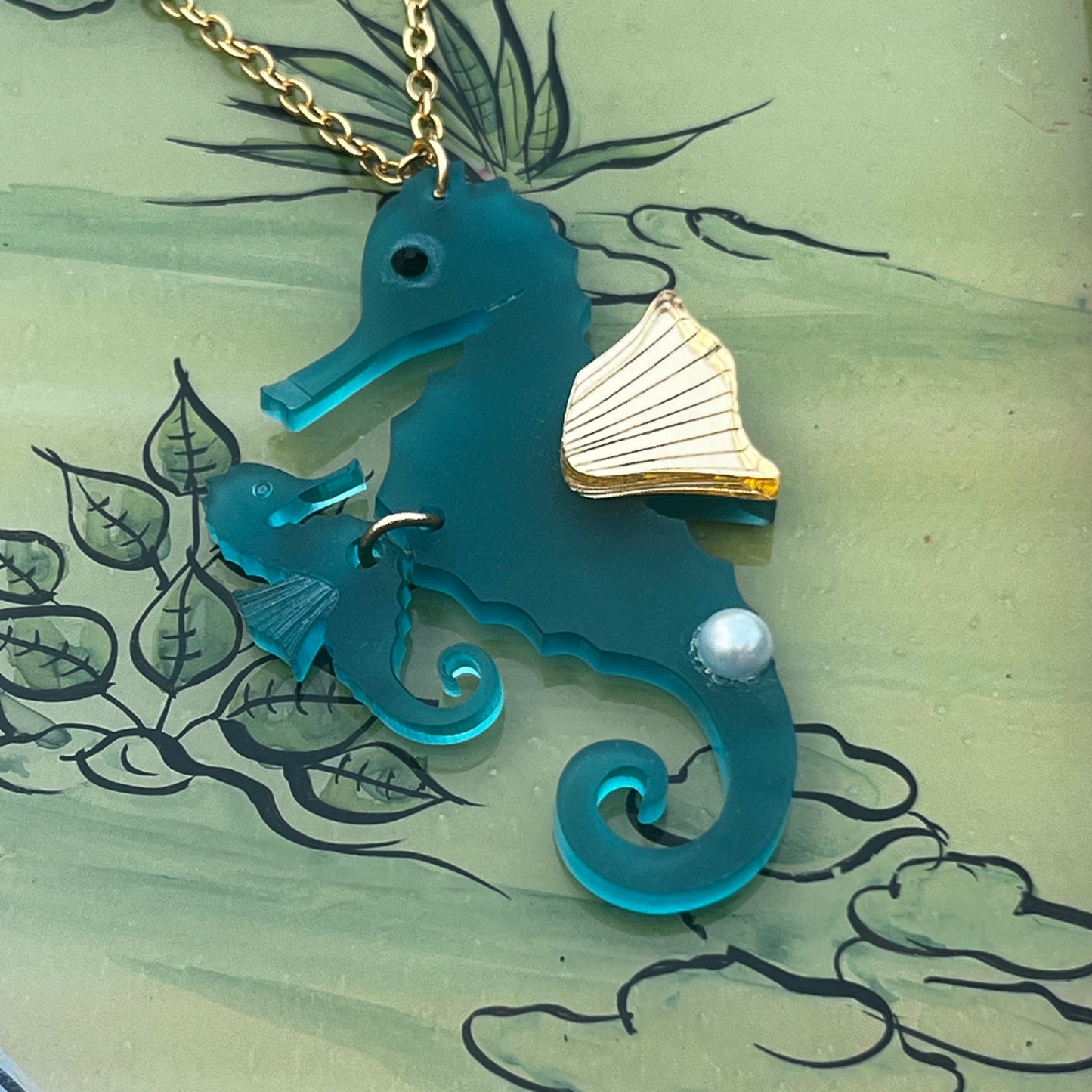 Seahorse Single Pendant Necklace
