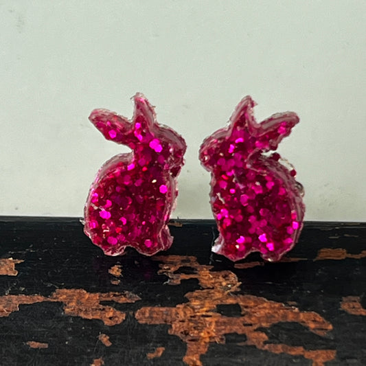 Pink Rabbit Studs