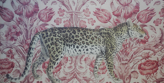 Pink Leopard Wool Scarf