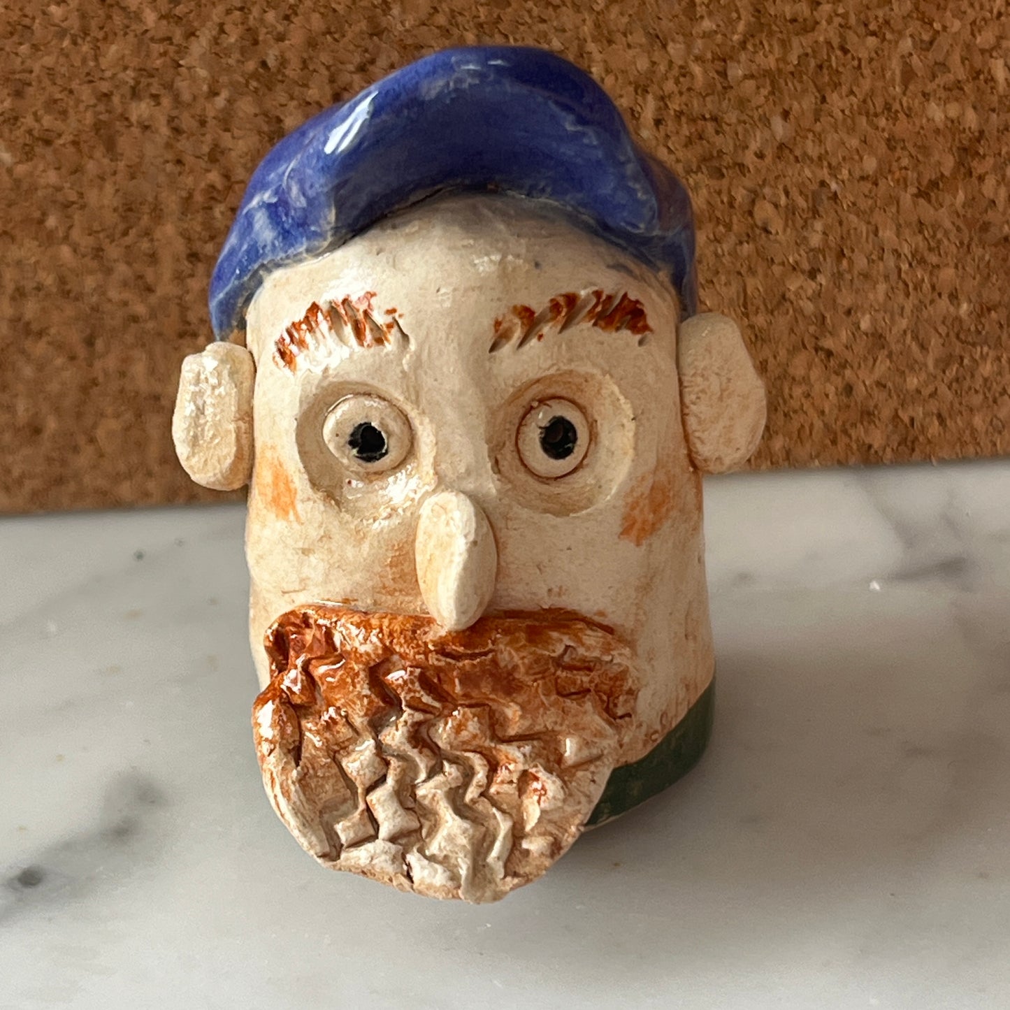 Handmade Quirky Ceramic Bonker Heads by Judith Douglas Unique Collectible Art Pieces